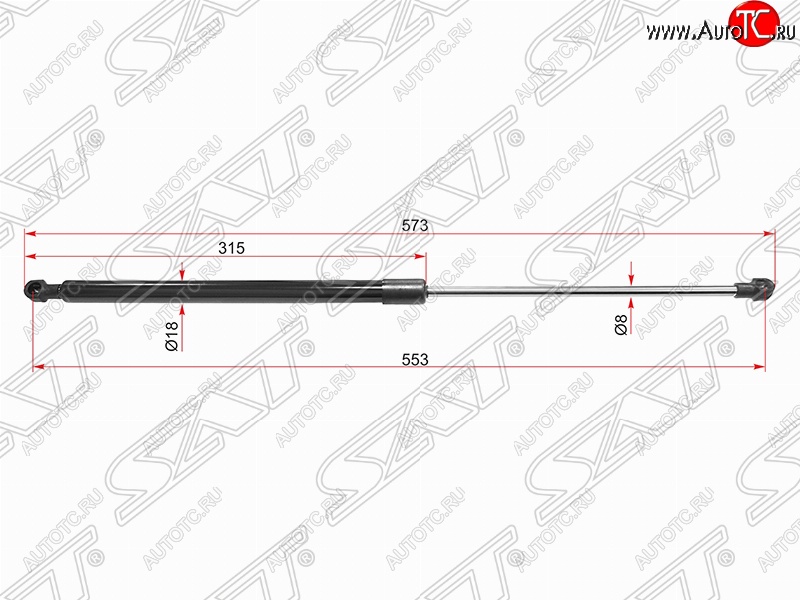 959 р. Упор капота SAT (газовый) Lexus IS250 XE30 седан дорестайлинг (2013-2016)  с доставкой в г. Йошкар-Ола