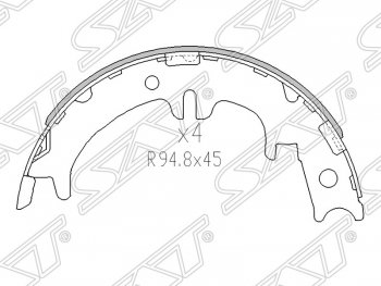 Колодки тормозные SAT (ручного тормоза) Lexus RX300 XU30 дорестайлинг (2003-2006)