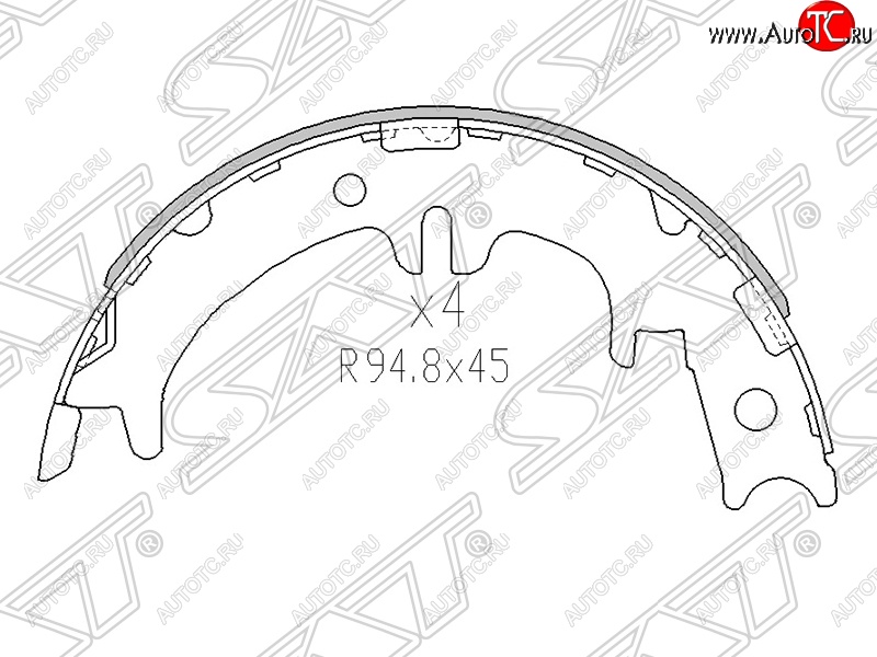 2 059 р. Колодки тормозные SAT (ручного тормоза) Lexus RX300 XU30 дорестайлинг (2003-2006)  с доставкой в г. Йошкар-Ола