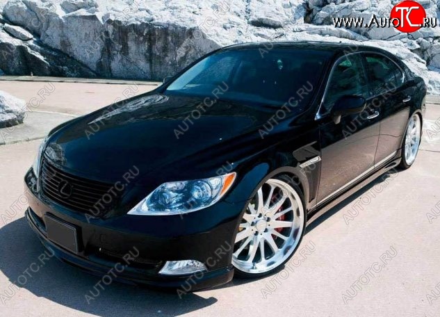 7 999 р. Накладка на передний бампер CT Lexus LS460 XF40 дорестайлинг (2006-2009) (Неокрашенная)  с доставкой в г. Йошкар-Ола