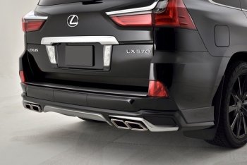 22 699 р. Накладка заднего бампера Автократ (без глушителя) Lexus LX570 J200 2-ой рестайлинг (2015-2022) (Неокрашенная)  с доставкой в г. Йошкар-Ола. Увеличить фотографию 2