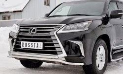 20 199 р. Защита переднего бампера (2 трубы Ø42 мм, нержавейка) Petroil Tuning  Lexus LX450d  J200 (2015-2022) 2-ой рестайлинг  с доставкой в г. Йошкар-Ола. Увеличить фотографию 4