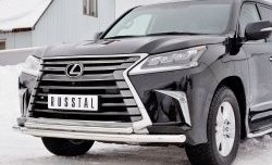 20 999 р. Защита переднего бампера (2 трубыØ63 и 42 мм, нержавейка) SLITKOFF  Lexus LX450d  J200 (2015-2022) 2-ой рестайлинг  с доставкой в г. Йошкар-Ола. Увеличить фотографию 4