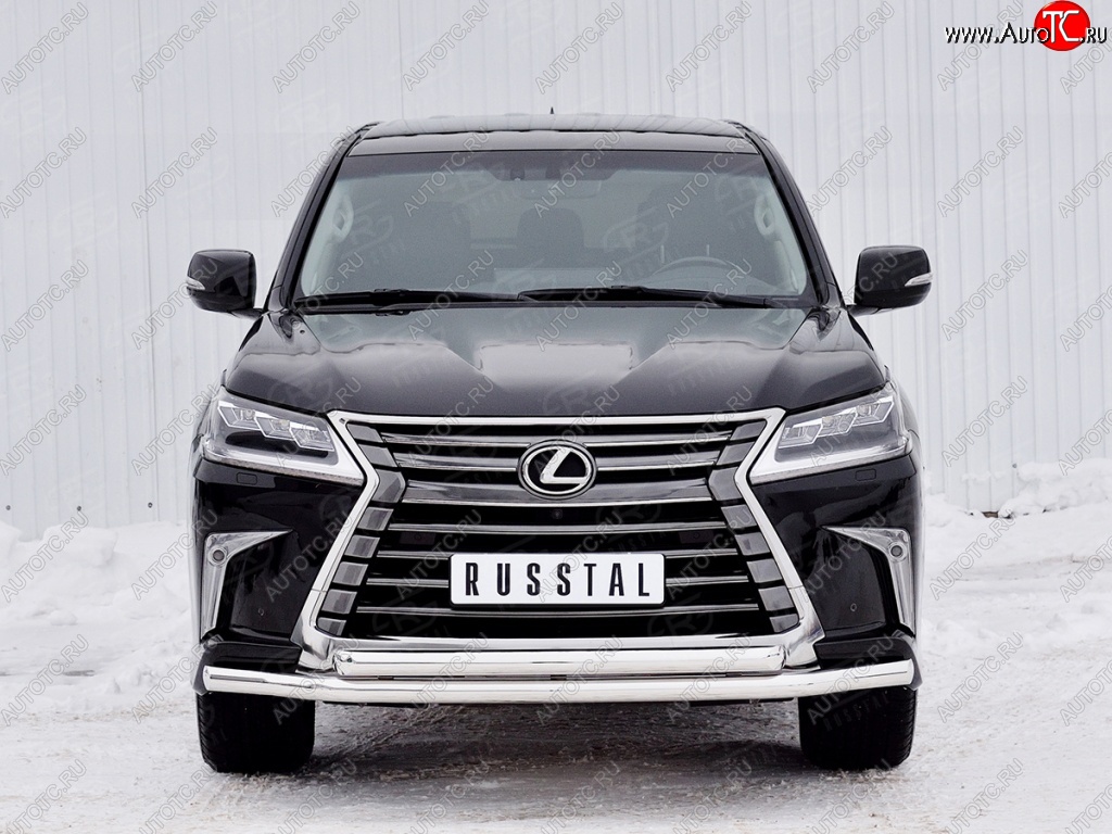 22 699 р. Защита переднего бампера (2 трубыØ63 мм, нержавейка) SLITKOFF  Lexus LX450d  J200 (2015-2022) 2-ой рестайлинг  с доставкой в г. Йошкар-Ола