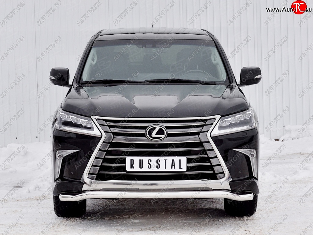 17 999 р. Защита переднего бампера (Ø63 мм, нержавейка) SLITKOFF  Lexus LX450d  J200 (2015-2022) 2-ой рестайлинг  с доставкой в г. Йошкар-Ола