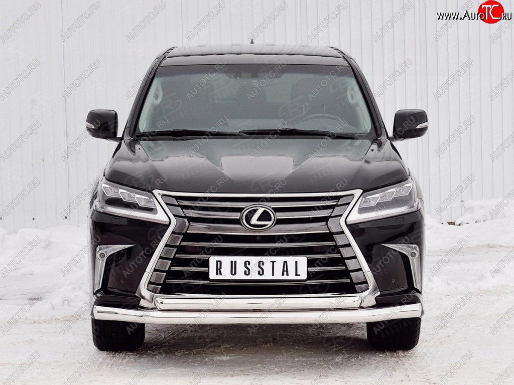 23 999 р. Защита переднего бампера (2 трубыØ76 и 63 мм, нержавейка) SLITKOFF  Lexus LX450d  J200 (2015-2022) 2-ой рестайлинг  с доставкой в г. Йошкар-Ола