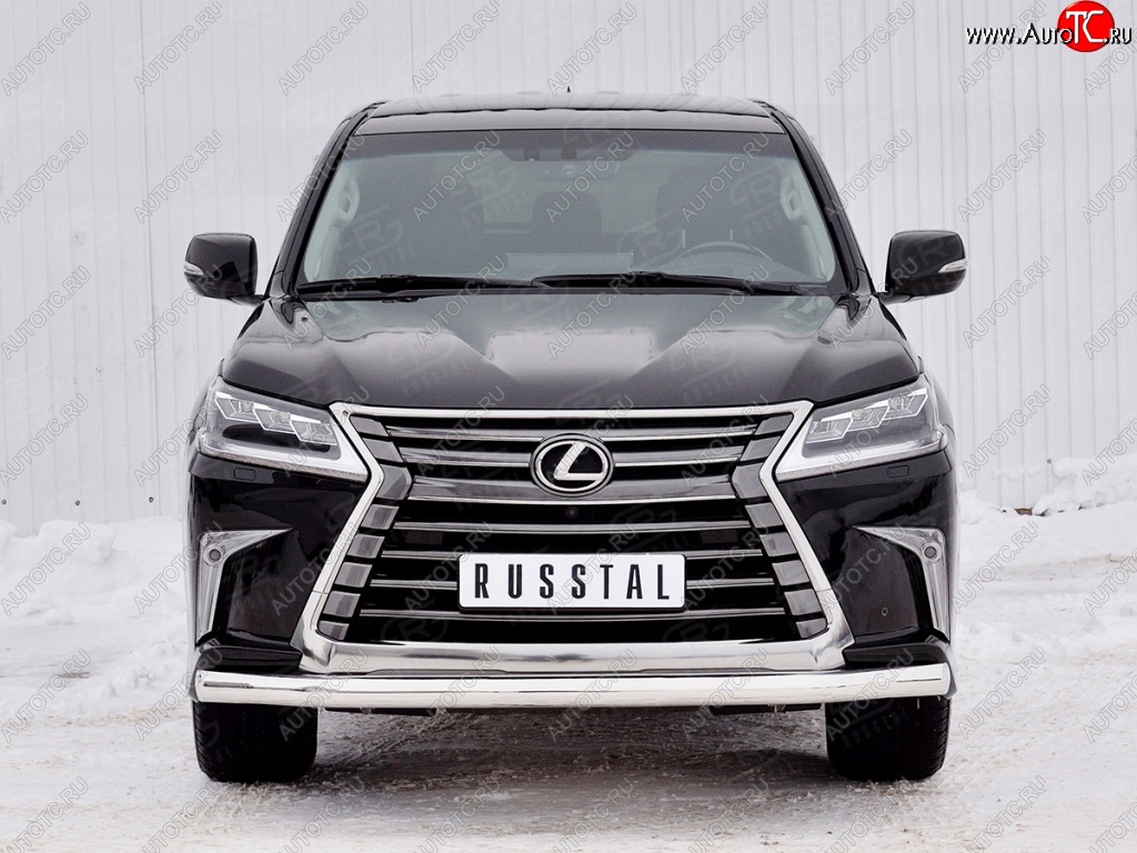 17 699 р. Защита переднего бампера (Ø76 мм, нержавейка) SLITKOFF  Lexus LX450d  J200 (2015-2022) 2-ой рестайлинг  с доставкой в г. Йошкар-Ола