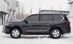 16 799 р. Защита порогов из круглой трубы диаметром 42 мм SLITKOFF Lexus LX450d J200 2-ой рестайлинг (2015-2022)  с доставкой в г. Йошкар-Ола. Увеличить фотографию 3