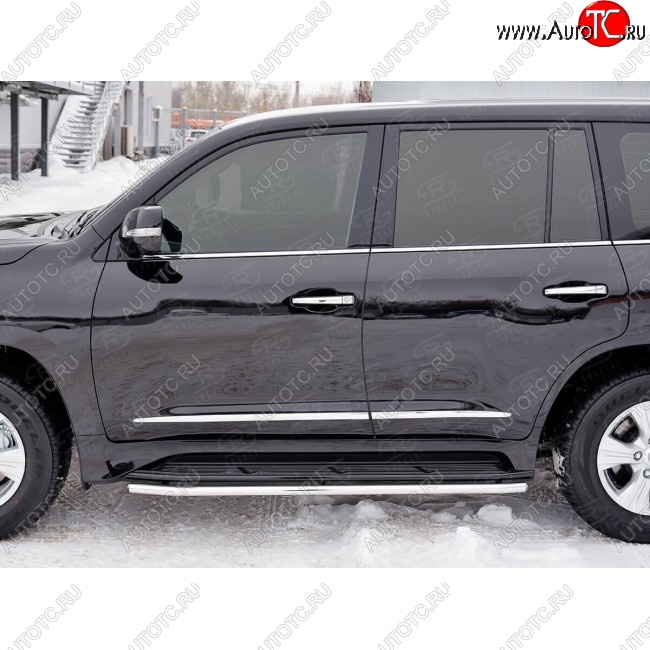 16 799 р. Защита порогов из круглой трубы диаметром 42 SLITKOFF v3 Lexus LX450d J200 2-ой рестайлинг (2015-2022)  с доставкой в г. Йошкар-Ола