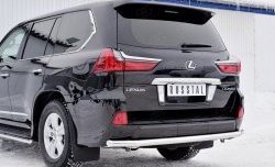 17 849 р. Защита заднего бампера (Ø63 мм, нержавейка, NOT F-SPORT/HERITAGE) SLITKOFF Lexus LX450d J200 2-ой рестайлинг (2015-2022)  с доставкой в г. Йошкар-Ола. Увеличить фотографию 4