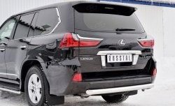 18 599 р. Защита заднего бампера (Ø76 мм, нержавейка, NOT F-SPORT/HERITAGE) SLITKOFF Lexus LX450d J200 2-ой рестайлинг (2015-2022)  с доставкой в г. Йошкар-Ола. Увеличить фотографию 4