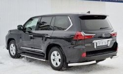 15 299 р. Защита заднего бампера (Ø76 мм уголки, нержавейка) SLITKOFF Lexus LX450d J200 2-ой рестайлинг (2015-2022)  с доставкой в г. Йошкар-Ола. Увеличить фотографию 2