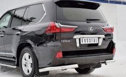 15 299 р. Защита заднего бампера (Ø76 мм уголки, нержавейка) SLITKOFF Lexus LX450d J200 2-ой рестайлинг (2015-2022)  с доставкой в г. Йошкар-Ола. Увеличить фотографию 4