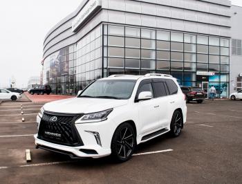 45 999 р. Юбка переднего бампера HEMMES Lexus LX570 J200 2-ой рестайлинг (2015-2022) (Неокрашенная)  с доставкой в г. Йошкар-Ола. Увеличить фотографию 7