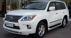 25 999 р. Защита переднего бампера (2 трубыØ76 и 63 мм, нержавейка) Russtal Lexus LX570 J200 дорестайлинг (2007-2012)  с доставкой в г. Йошкар-Ола. Увеличить фотографию 4