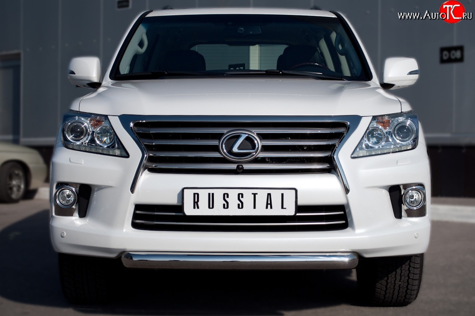 18 599 р. Одинарная защита переднего бампера SLITKOFF диаметром 76 мм Lexus LX570 J200 дорестайлинг (2007-2012)  с доставкой в г. Йошкар-Ола