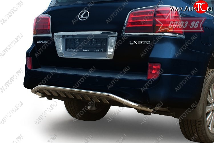 29 609 р. Защита заднего бампера Souz-96 (d60) Lexus LX570 J200 дорестайлинг (2007-2012)  с доставкой в г. Йошкар-Ола