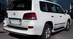 14 999 р. Защита заднего бампера (Ø75х42 мм, нержавейка) Russtal Lexus LX570 J200 дорестайлинг (2007-2012)  с доставкой в г. Йошкар-Ола. Увеличить фотографию 3