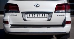 14 999 р. Защита заднего бампера (Ø75х42 мм, нержавейка) Russtal Lexus LX570 J200 дорестайлинг (2007-2012)  с доставкой в г. Йошкар-Ола. Увеличить фотографию 4