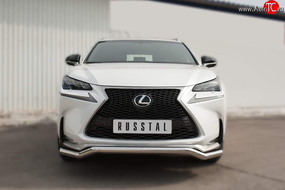 15 999 р. Защита переднего бампера (Ø63 мм волна, нержавейка, F-SPORT) SLITKOFF  Lexus NX200T  Z10 (2014-2017)  с доставкой в г. Йошкар-Ола