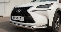 17 299 р. Защита переднего бампера (Ø75х42 мм, нержавейка, F-SPORT) Russtal Lexus NX200T Z10 (2014-2017)  с доставкой в г. Йошкар-Ола. Увеличить фотографию 2