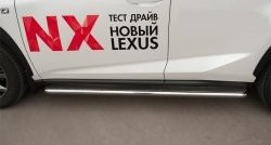 24 749 р. Широкая защита порогов F SPORT Russtal Lexus NX200T Z10 (2014-2017) (Текстура поверхности листа №1)  с доставкой в г. Йошкар-Ола. Увеличить фотографию 3