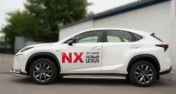 24 749 р. Широкая защита порогов F SPORT Russtal Lexus NX200T Z10 (2014-2017) (Текстура поверхности листа №1)  с доставкой в г. Йошкар-Ола. Увеличить фотографию 6