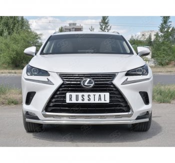 17 599 р. Защита переднего бампера (Ø42 мм, нержавейка) SLITKOFF Lexus NX300h Z10 дорестайлинг (2014-2017)  с доставкой в г. Йошкар-Ола. Увеличить фотографию 4