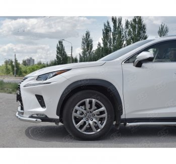 17 849 р. Защита переднего бампера (Ø63 мм, нержавейка) SLITKOFF  Lexus NX300h  Z10 (2014-2017) дорестайлинг  с доставкой в г. Йошкар-Ола. Увеличить фотографию 2