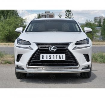 17 849 р. Защита переднего бампера (Ø63 мм, нержавейка) SLITKOFF  Lexus NX300h  Z10 (2014-2017) дорестайлинг  с доставкой в г. Йошкар-Ола. Увеличить фотографию 4