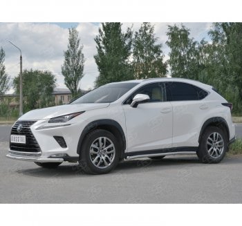 17 849 р. Защита переднего бампера (Ø63 мм, нержавейка) SLITKOFF  Lexus NX300h  Z10 (2014-2017) дорестайлинг  с доставкой в г. Йошкар-Ола. Увеличить фотографию 1