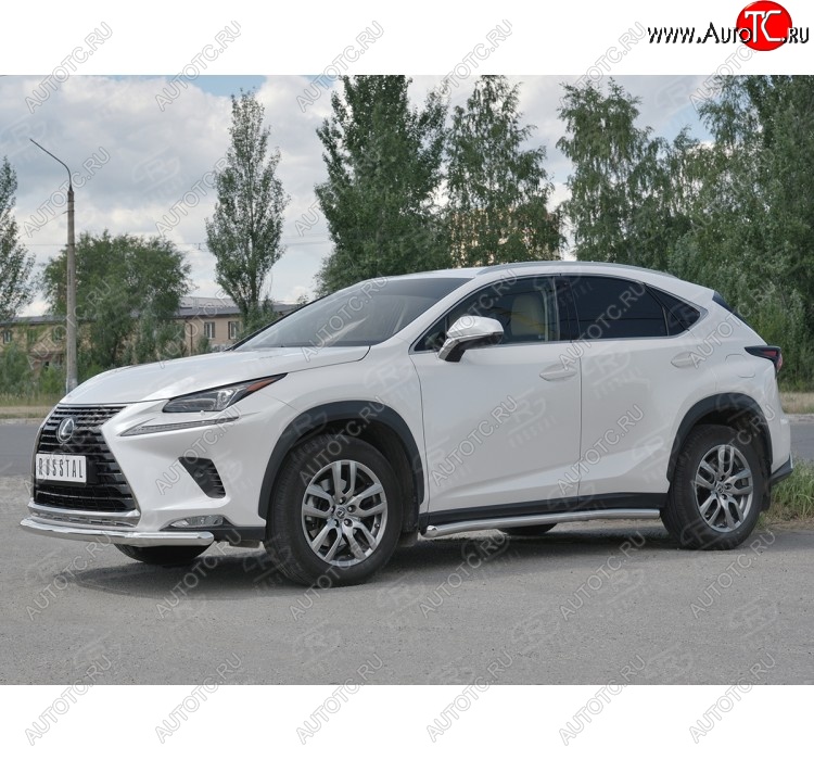 19 799 р. Защита переднего бампера (Ø63 мм, нержавейка) SLITKOFF Lexus NX300h Z10 дорестайлинг (2014-2017)  с доставкой в г. Йошкар-Ола