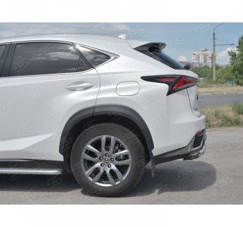 17 899 р. Защита заднего бампера (Ø63 мм, нержавейка) SLITKOFF Lexus NX300h Z10 дорестайлинг (2014-2017)  с доставкой в г. Йошкар-Ола. Увеличить фотографию 2