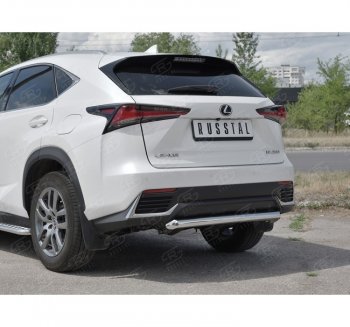 17 899 р. Защита заднего бампера (Ø63 мм, нержавейка) SLITKOFF Lexus NX300h Z10 дорестайлинг (2014-2017)  с доставкой в г. Йошкар-Ола. Увеличить фотографию 3