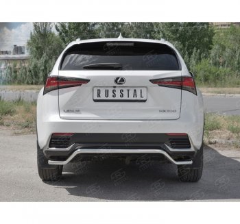 15 999 р. Защита заднего бампера (Ø42 мм волна, нержавейка) SLITKOFF Lexus NX300h Z10 дорестайлинг (2014-2017)  с доставкой в г. Йошкар-Ола. Увеличить фотографию 4