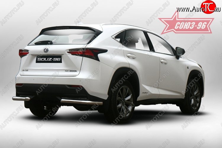 11 519 р. Защита заднего бампера из двух боковых уголков (d60) Souz-96 Lexus NX300h Z10 дорестайлинг (2014-2017)  с доставкой в г. Йошкар-Ола