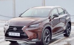 16 499 р. Защита переднего бампера (Ø42 мм, волна, нержавейка) SLITKOFF Lexus NX200 Z10 дорестайлинг (2014-2017)  с доставкой в г. Йошкар-Ола. Увеличить фотографию 2