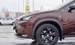 16 499 р. Защита переднего бампера (Ø42 мм, волна, нержавейка) SLITKOFF Lexus NX200 Z10 дорестайлинг (2014-2017)  с доставкой в г. Йошкар-Ола. Увеличить фотографию 3