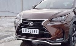 16 499 р. Защита переднего бампера (Ø42 мм, волна, нержавейка) SLITKOFF Lexus NX200 Z10 дорестайлинг (2014-2017)  с доставкой в г. Йошкар-Ола. Увеличить фотографию 4