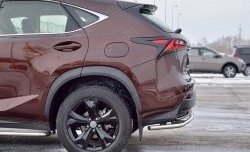 16 249 р. Защита заднего бампера (Ø63 мм, нержавейка) SLITKOFF  Lexus NX200  Z10 (2014-2017) дорестайлинг  с доставкой в г. Йошкар-Ола. Увеличить фотографию 3