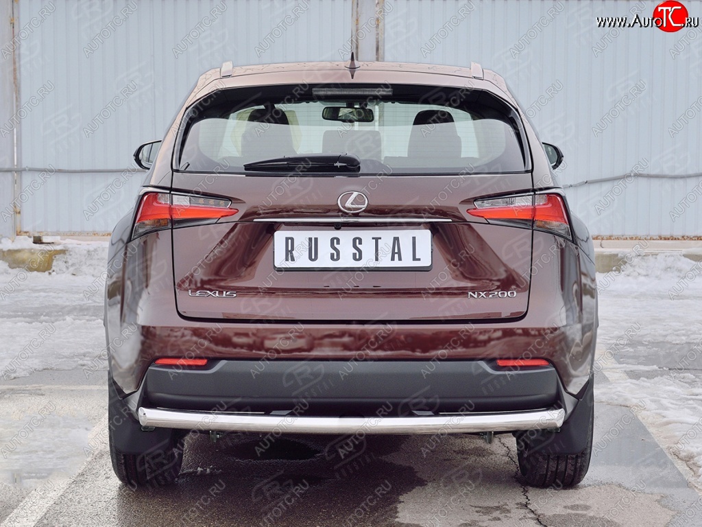 16 249 р. Защита заднего бампера (Ø63 мм, нержавейка) SLITKOFF  Lexus NX200  Z10 (2014-2017) дорестайлинг  с доставкой в г. Йошкар-Ола