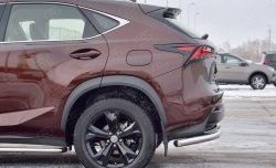 16 899 р. Защита заднего бампера (Ø63 мм уголки, нержавейка) SLITKOFF  Lexus NX200  Z10 (2014-2017) дорестайлинг  с доставкой в г. Йошкар-Ола. Увеличить фотографию 3