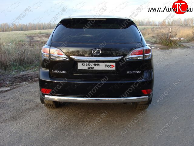 26 999 р. Защита заднего бампера (овальная) ТСС (нержавейка d75х42 мм) Lexus RX350 AL10 рестайлинг (2012-2015)  с доставкой в г. Йошкар-Ола