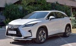 16 899 р. Защита переднего бампера (Ø42 мм, нержавейка) SLITKOFF Lexus RX 200T AL20 дорестайлинг (2015-2017)  с доставкой в г. Йошкар-Ола. Увеличить фотографию 2