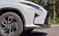 21 699 р. Защита переднего бампера (2 трубыØ63 и 42 мм, нержавейка) SLITKOFF Lexus RX 200T AL20 дорестайлинг (2015-2017)  с доставкой в г. Йошкар-Ола. Увеличить фотографию 3