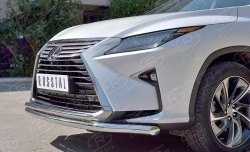 21 699 р. Защита переднего бампера (2 трубыØ63 и 42 мм, нержавейка) SLITKOFF Lexus RX 200T AL20 дорестайлинг (2015-2017)  с доставкой в г. Йошкар-Ола. Увеличить фотографию 4