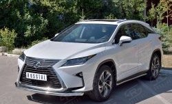 18 799 р. Защита переднего бампера (Ø63 мм, нержавейка) SLITKOFF Lexus RX 200T AL20 дорестайлинг (2015-2017)  с доставкой в г. Йошкар-Ола. Увеличить фотографию 2