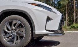 18 799 р. Защита переднего бампера (Ø63 мм, нержавейка) SLITKOFF Lexus RX 200T AL20 дорестайлинг (2015-2017)  с доставкой в г. Йошкар-Ола. Увеличить фотографию 3