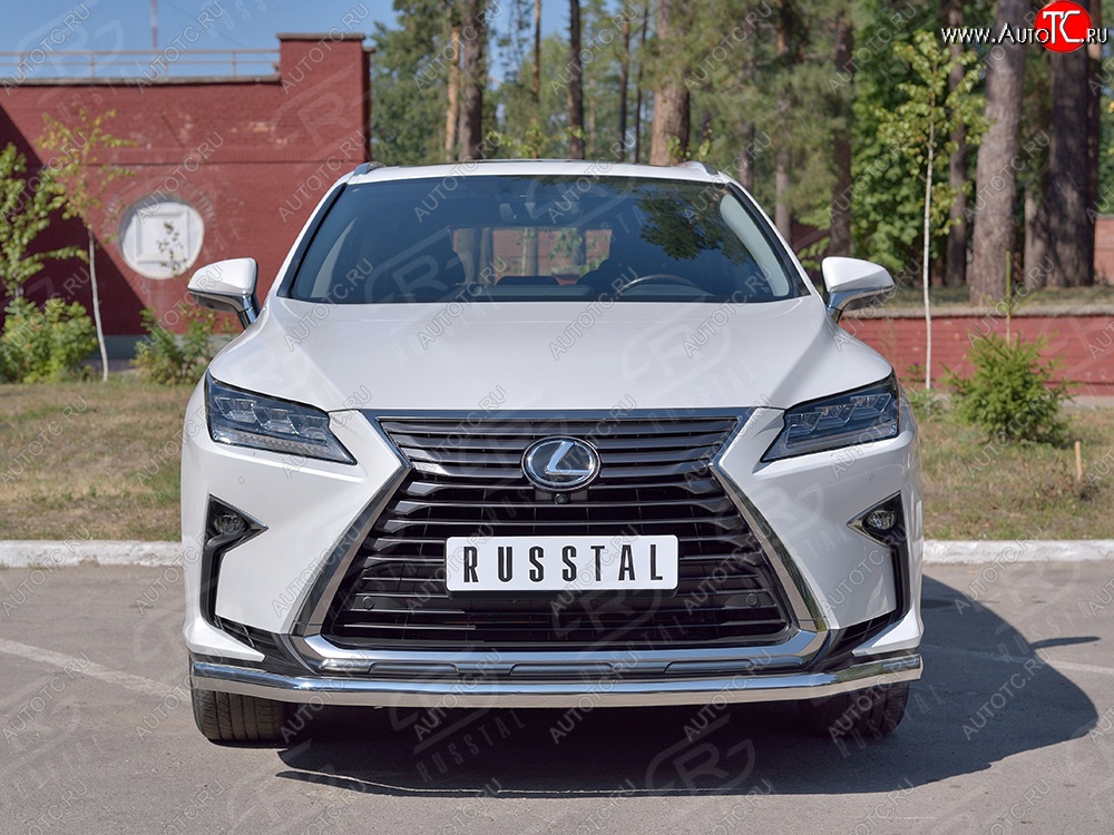 18 799 р. Защита переднего бампера (Ø63 мм, нержавейка) SLITKOFF Lexus RX 200T AL20 дорестайлинг (2015-2017)  с доставкой в г. Йошкар-Ола