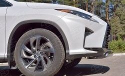 15 649 р. Защита переднего бампера (Ø75х42 мм, нержавейка) Russtal Lexus RX 200T AL20 дорестайлинг (2015-2017)  с доставкой в г. Йошкар-Ола. Увеличить фотографию 3